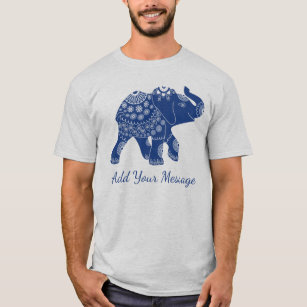 Jewelled Elephant Custom Message Graphic T-Shirt