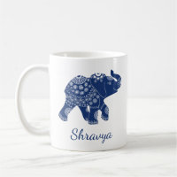 Jewelled Elephant Royal Blue Personalized