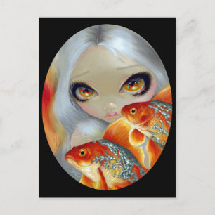 "Jewelled Fish:  Silver and Gold" Postcard