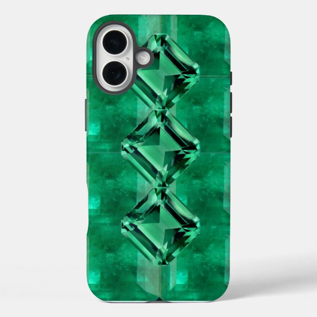 Jewelled Galaxy Cell Case - Emerald (Back)