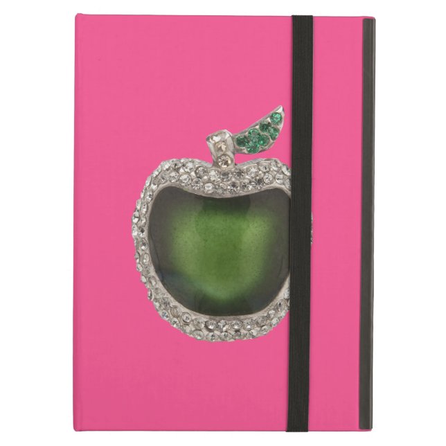Jewelled Green Apple Case For iPad Air (Front Closed)