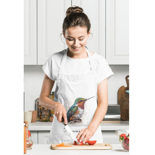 Jewelled Hummingbird Serenade, custom Apron