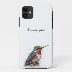 Jewelled Hummingbird Serenade, custom iPhone 11 Case