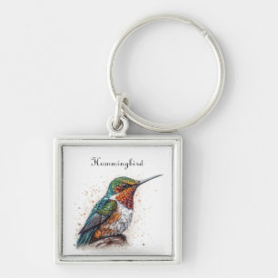 Jewelled Hummingbird Serenade, custom Keychain
