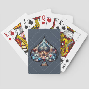 Jewelled look Spade Design Playing Cards