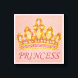 Jewelled Princess Crown by Chariklia Zaris Canvas Print<br><div class="desc">Know a princess in your life that deserves a crown? Then purchase this print from Chariklia Zarris. It features an enchanting jewelled crown with the word "Princess" underneath. A fantastic gift for the royalty in your life!</div>
