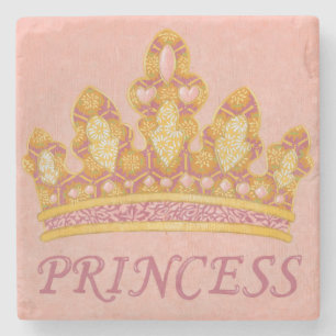 Jewelled Princess Crown by Chariklia Zaris Stone Coaster