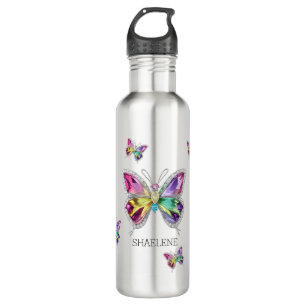 Jewelled Rainbow Crystal Butterflies 710 Ml Water Bottle