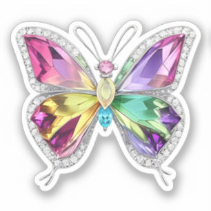 Jewelled Rainbow Crystal Butterfly