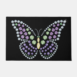 Jewelled Rhinestone Butterfly Rug