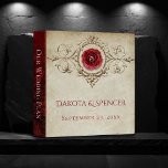 Jewelled Rose | Vintage Grunge Crimson Photo Album Binder<br><div class="desc">#abstractart Sophisticated steampunk inspired crimson jewelled rose with a vintage antique gold frame ornamental embellishment on grunge worn parchment paper background with Gothic dark velvet red accents. This gorgeous distressed layout features an elegant modern contemporary jewel tone watercolor and mixed medium gradient background adds the perfect pop of colour and...</div>