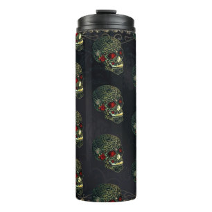 Jewelled Spider Skull & Roses Glam Gothic Filigree Thermal Tumbler