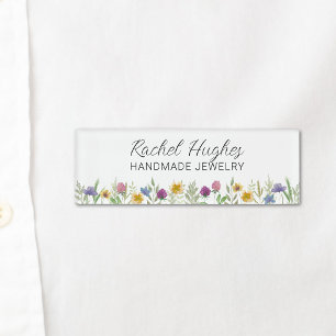 Jeweller Floral Name Tag