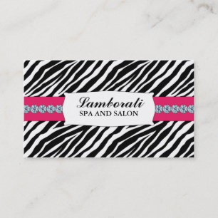 Jeweller Jewellery Zebra Print Diamond Sparkle Business Card