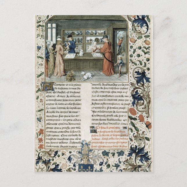 Jeweller's Shop, from Lapidaire de Mandeville Postcard (Front)