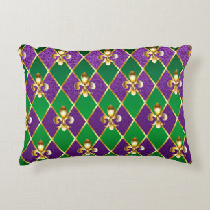 Jewellery Background Mardi Gras Accent Pillow