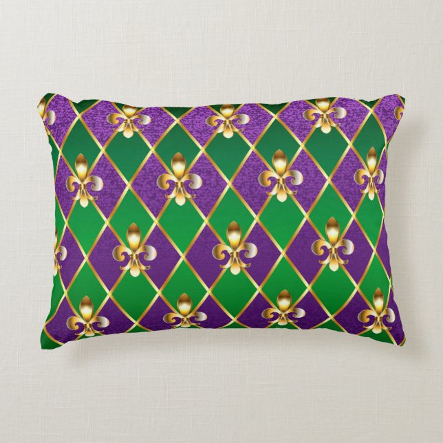 Jewellery Background Mardi Gras Accent Pillow (Front)