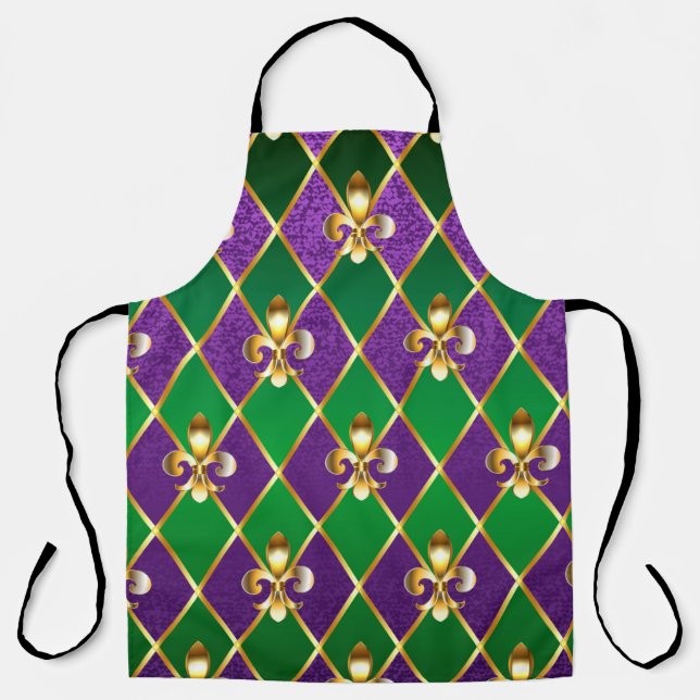 Jewellery Background Mardi Gras Apron (Front)