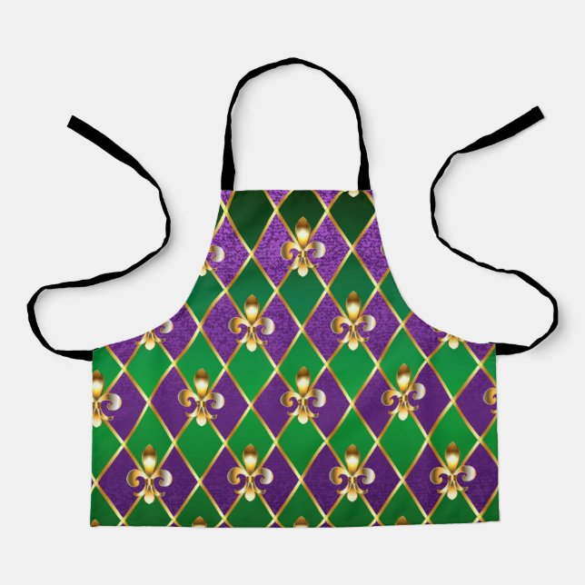 Jewellery Background Mardi Gras Apron (Front)