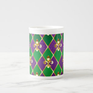 Jewellery Background Mardi Gras Bone China Mug
