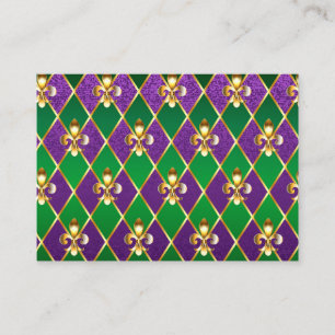 Jewellery Background Mardi Gras Calling Card