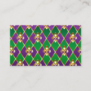 Jewellery Background Mardi Gras Calling Card