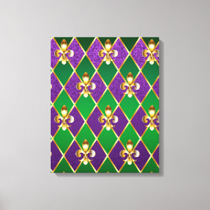 Jewellery Background Mardi Gras Canvas Print