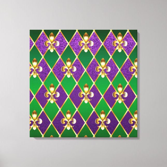 Jewellery Background Mardi Gras Canvas Print (Front)