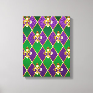 Jewellery Background Mardi Gras Canvas Print