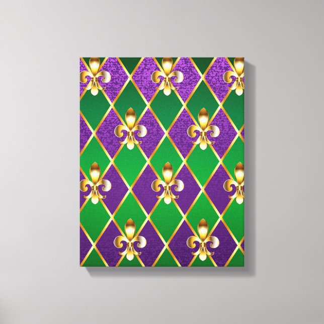 Jewellery Background Mardi Gras Canvas Print (Front)