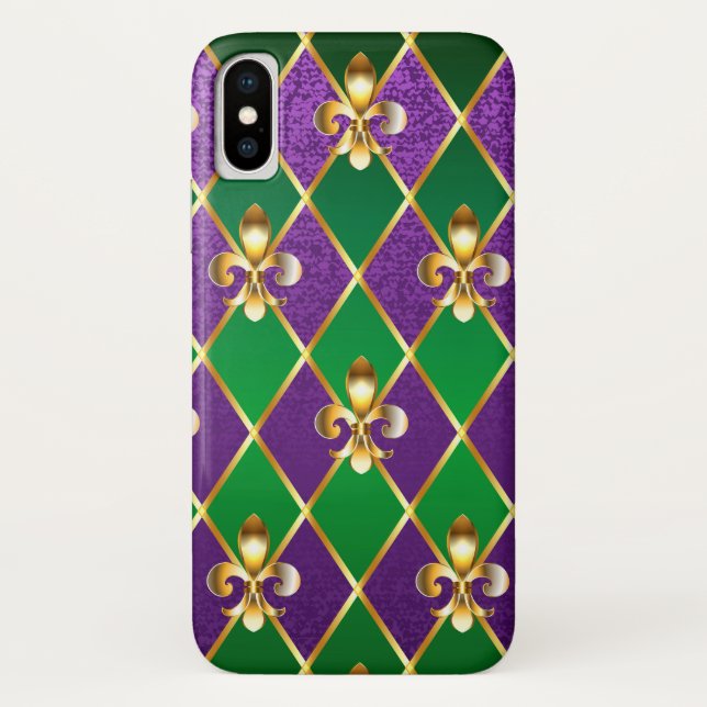 Jewellery Background Mardi Gras Case-Mate iPhone Case (Back)