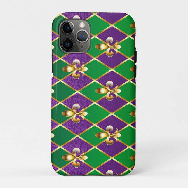 Jewellery Background Mardi Gras Case-Mate iPhone Case (Back)