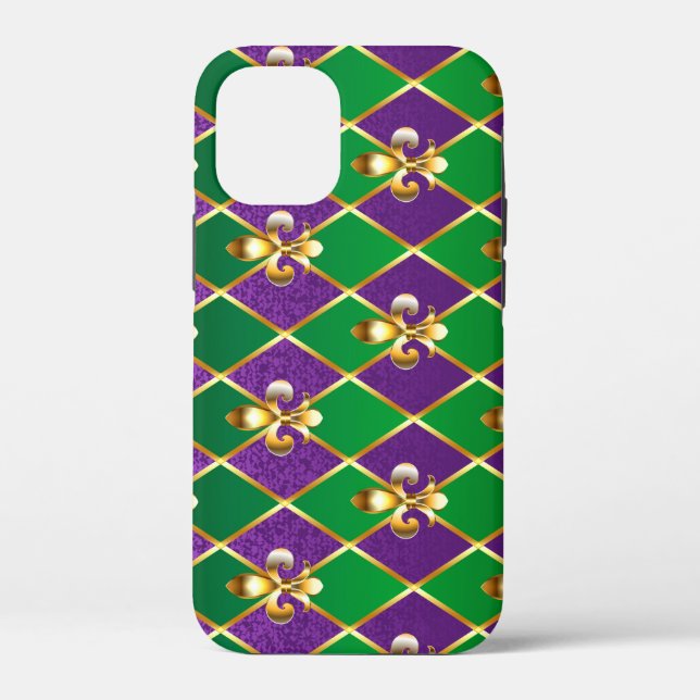 Jewellery Background Mardi Gras Case-Mate iPhone Case (Back)