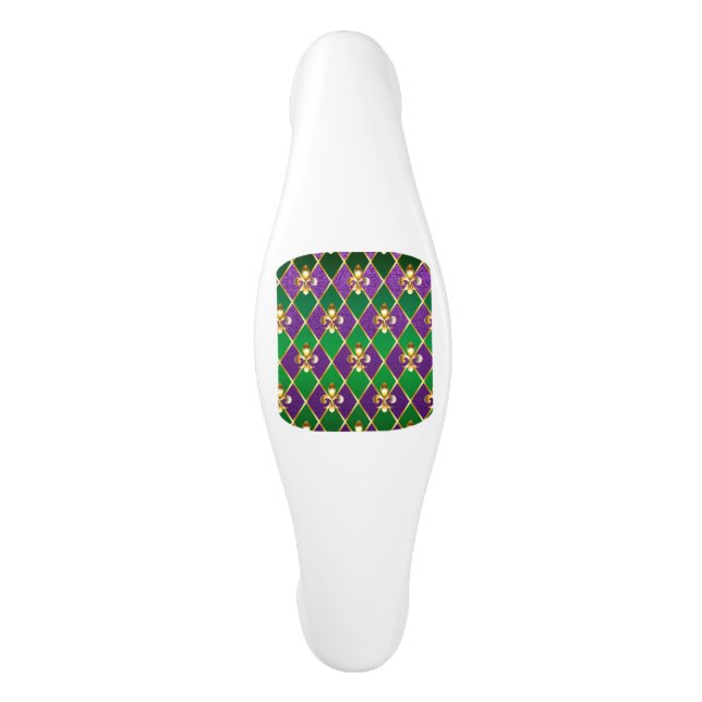 Jewellery Background Mardi Gras Ceramic Cabinet Pull (Front)