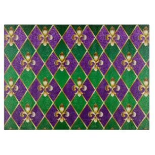 Jewellery Background Mardi Gras Cutting Board