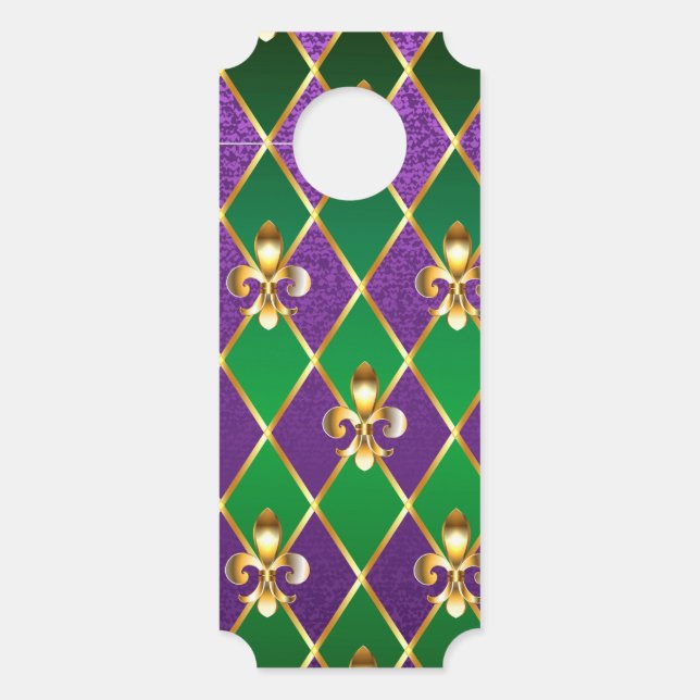 Jewellery Background Mardi Gras Door Hanger (Front)