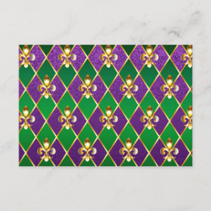 Jewellery Background Mardi Gras Enclosure Card