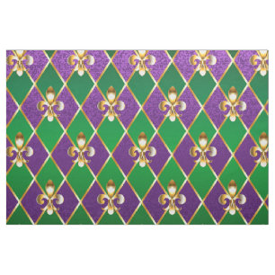 Jewellery Background Mardi Gras Fabric