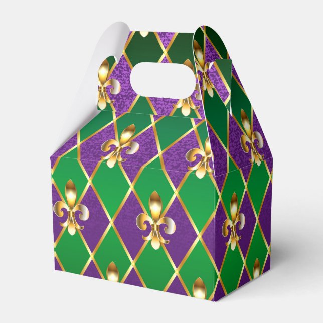 Jewellery Background Mardi Gras Favor Box (Front Side)