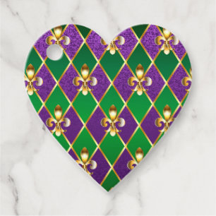 Jewellery Background Mardi Gras Favour Tags