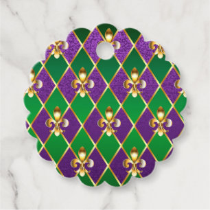 Jewellery Background Mardi Gras Favour Tags