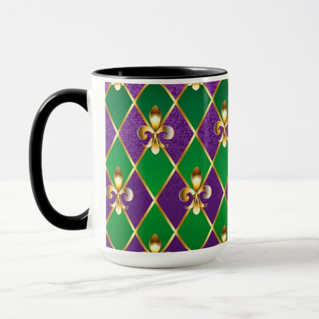 Jewellery Background Mardi Gras Mug (Left)