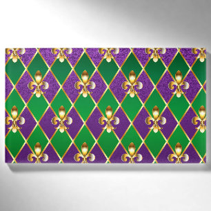 Jewellery Background Mardi Gras Name Tag