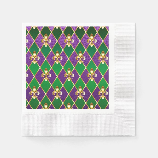Jewellery Background Mardi Gras Napkin (Front)