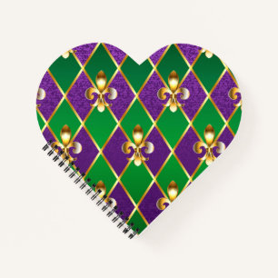 Jewellery Background Mardi Gras Notebook