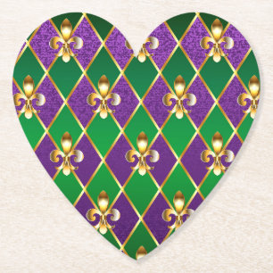 Jewellery Background Mardi Gras Paper Coaster