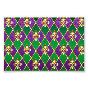 Jewellery Background Mardi Gras Photo Print
