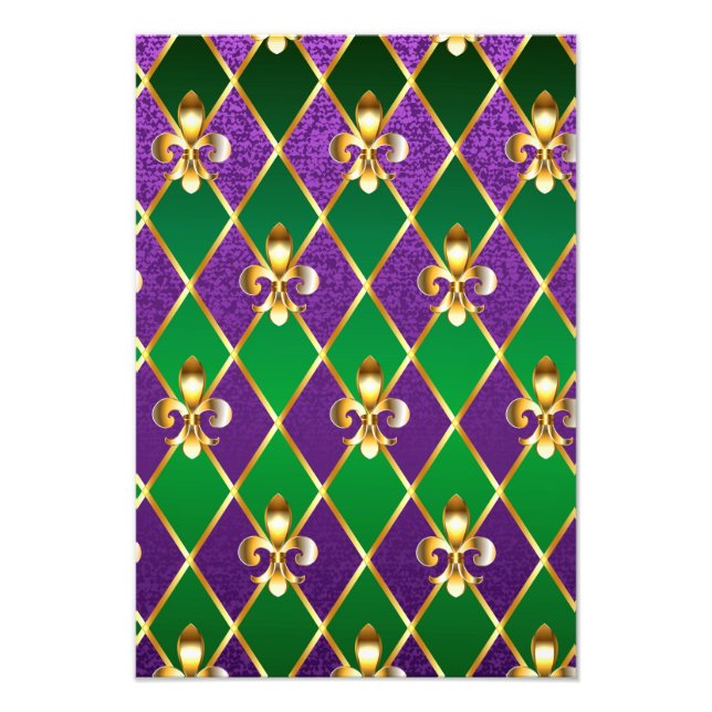 Jewellery Background Mardi Gras Photo Print (Front)