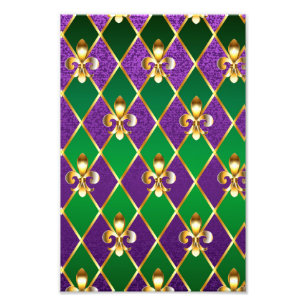 Jewellery Background Mardi Gras Photo Print