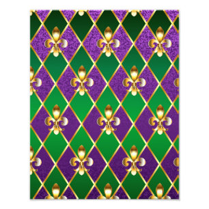 Jewellery Background Mardi Gras Photo Print